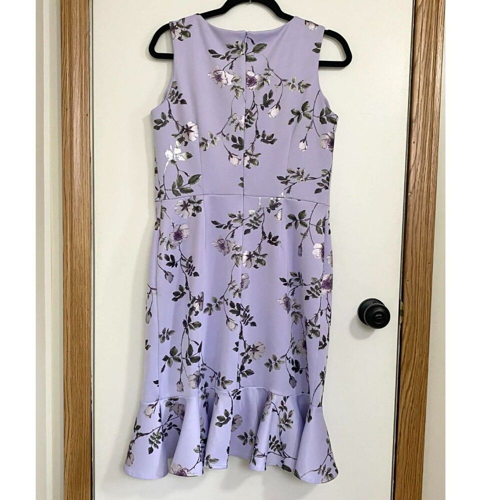 JM Studio Lilac Floral Cocktail Dress Size 12